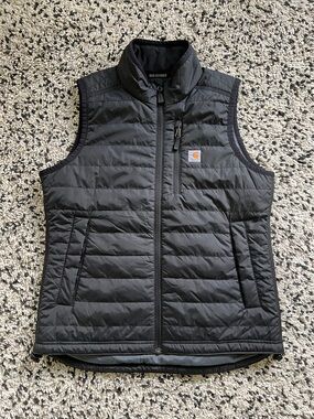 Carhartt Women’s Gilliam Rain Defender Vest Black Full Zip OV2286-W Relaxed Fit